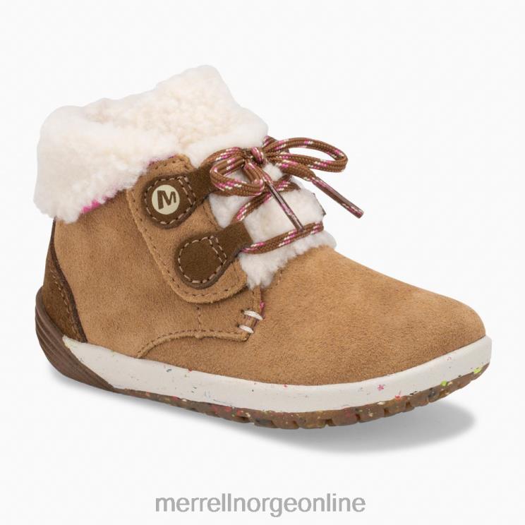 Merrell barn 004LV1468 bare steps kakao jr. oppstart (ml163228) sko kastanje semsket skinn