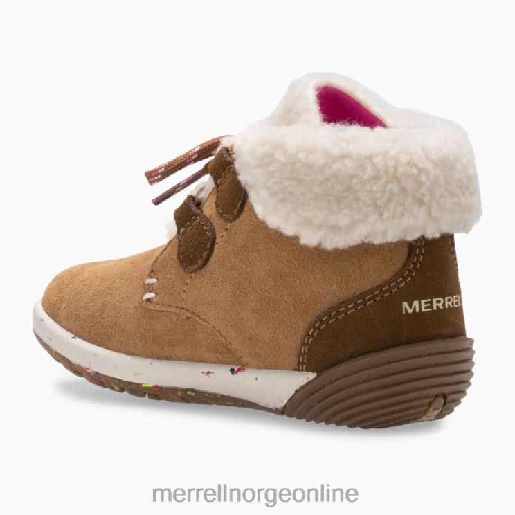 Merrell barn 004LV1468 bare steps kakao jr. oppstart (ml163228) sko kastanje semsket skinn