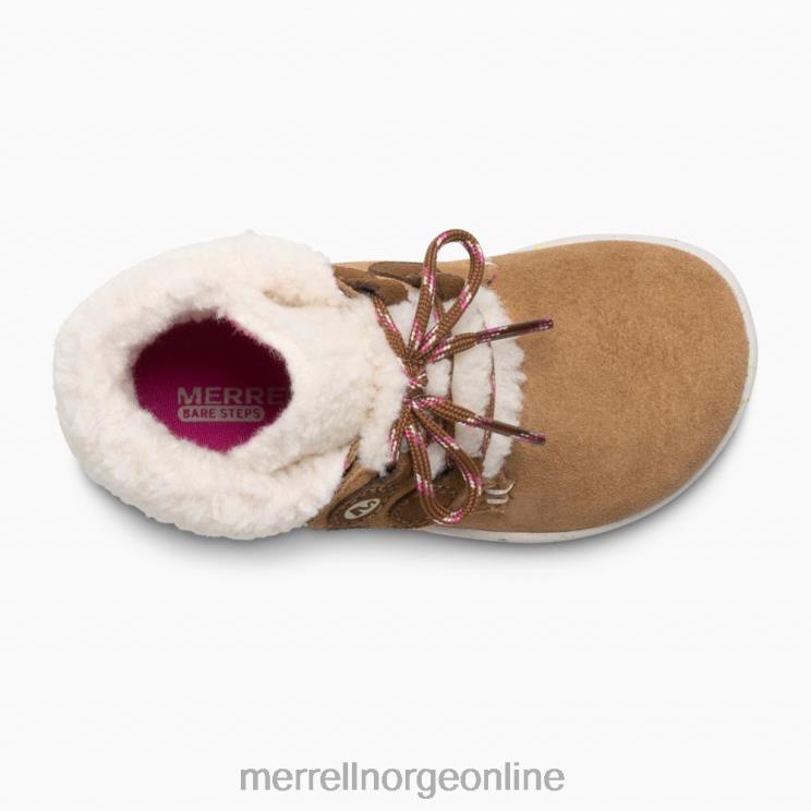 Merrell barn 004LV1468 bare steps kakao jr. oppstart (ml163228) sko kastanje semsket skinn