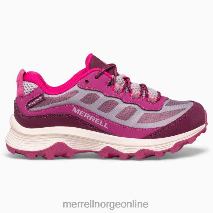 Merrell barn 004LV1376 moab hastighet lav vanntett (mk165980) sko grå/bær