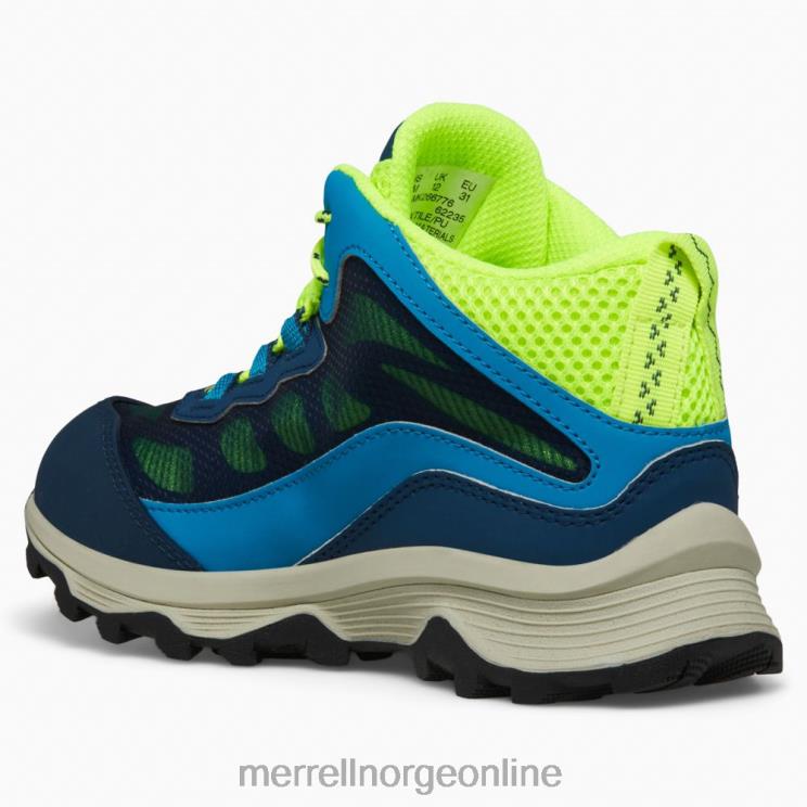 Merrell barn 004LV1380 moab speed mid vanntett (mk266776) sko marine/hei nemlig