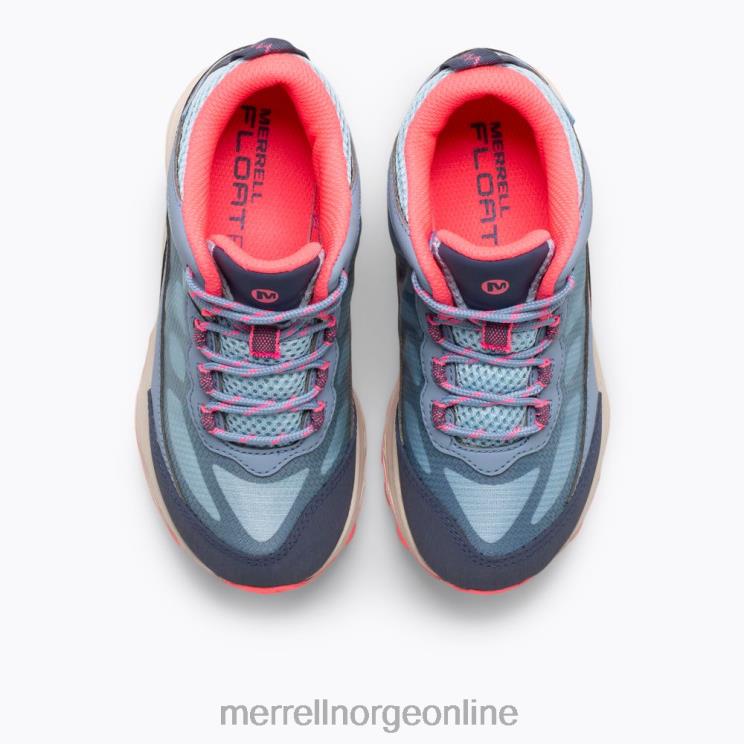 Merrell barn 004LV1382 moab speed mid vanntett (mk165213) sko støvete blå/korall