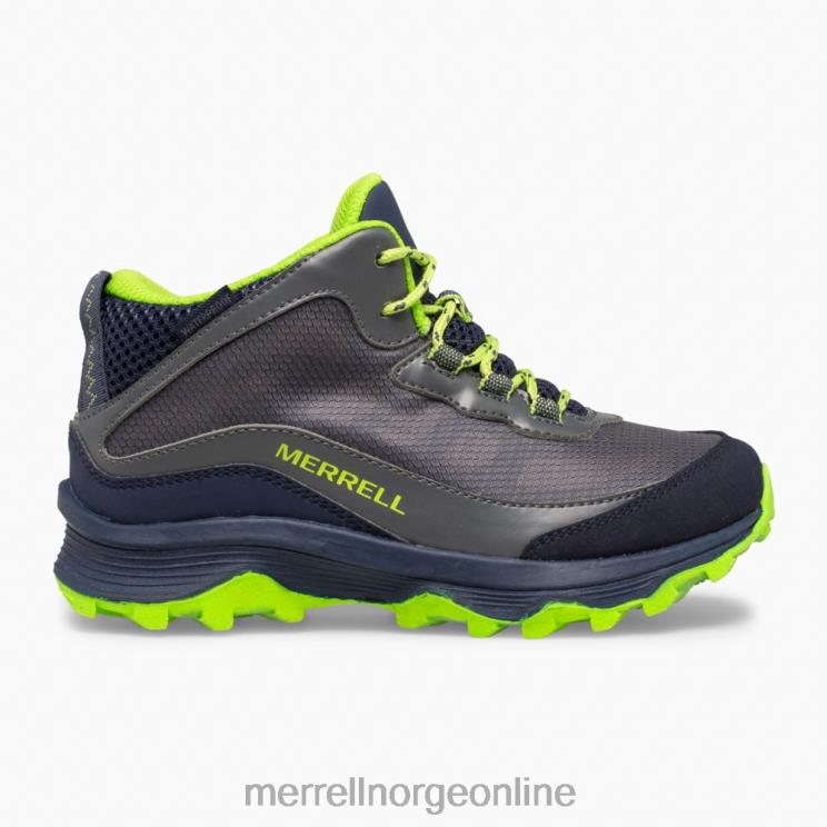 Merrell barn 004LV1383 moab speed mid vanntett (mk265212) sko marine/grå/lime