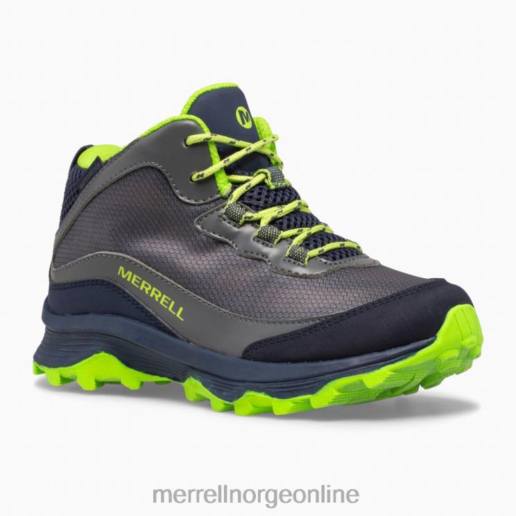 Merrell barn 004LV1383 moab speed mid vanntett (mk265212) sko marine/grå/lime