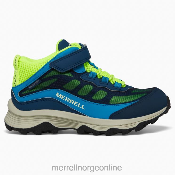 Merrell barn 004LV1384 moab speed mid a/c vanntett (mk267121) sko marine/hei nemlig