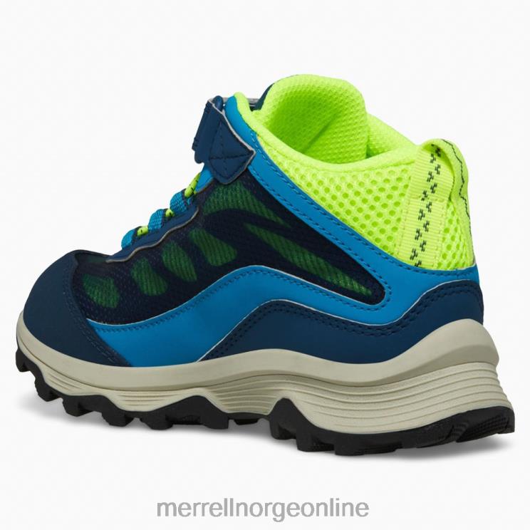 Merrell barn 004LV1384 moab speed mid a/c vanntett (mk267121) sko marine/hei nemlig
