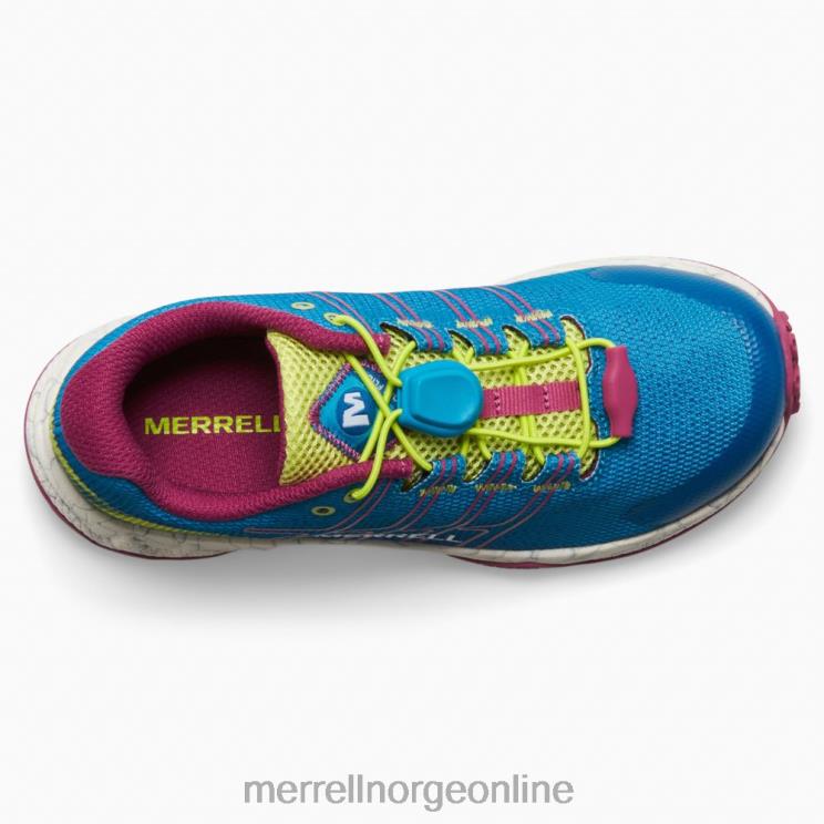 Merrell barn 004LV1389 moab flight low a/c (mk167108) sko blågrønn/lime/fuchsia