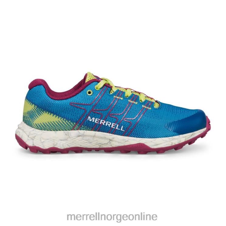Merrell barn 004LV1438 moab flight low (mk167107) sko blågrønn/lime/fuchsia