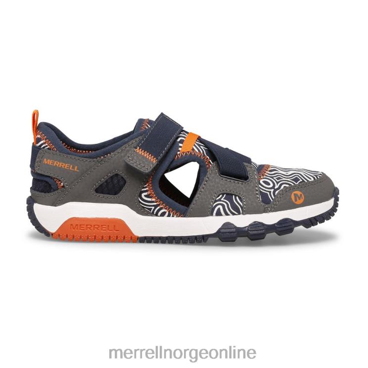 Merrell barn 004LV1503 hydro free roam chroma monarch sandal (mk265855k) sko grå/marine