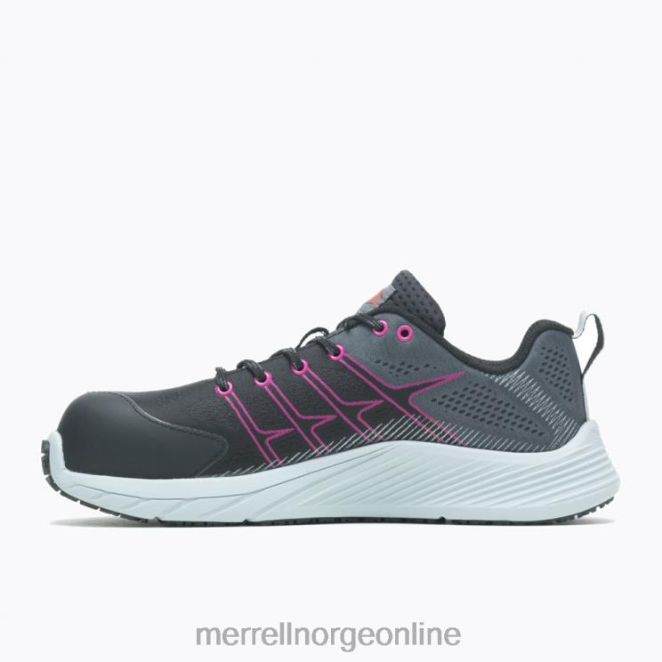 Merrell kvinner 004LV1237 moab flight karbonfiber (j005174) sko svart/fuchsia