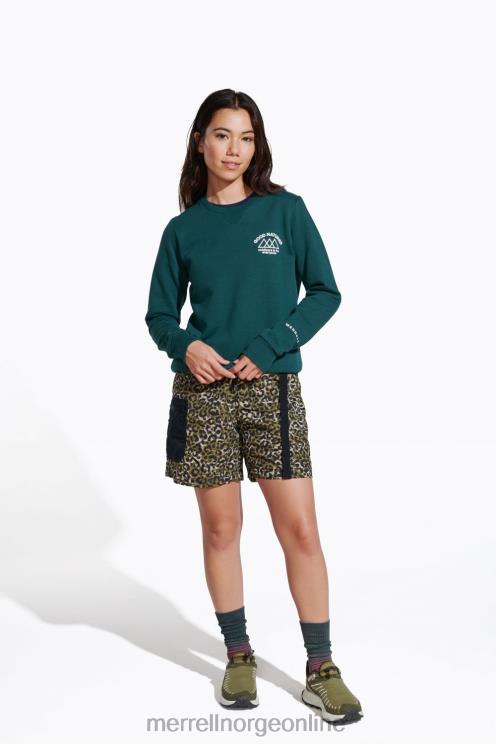 Merrell kvinner 004LV1231 godmodig fleece crew neck (jwf26633-325) klær sjømose