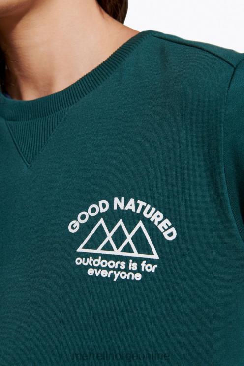 Merrell kvinner 004LV1231 godmodig fleece crew neck (jwf26633-325) klær sjømose