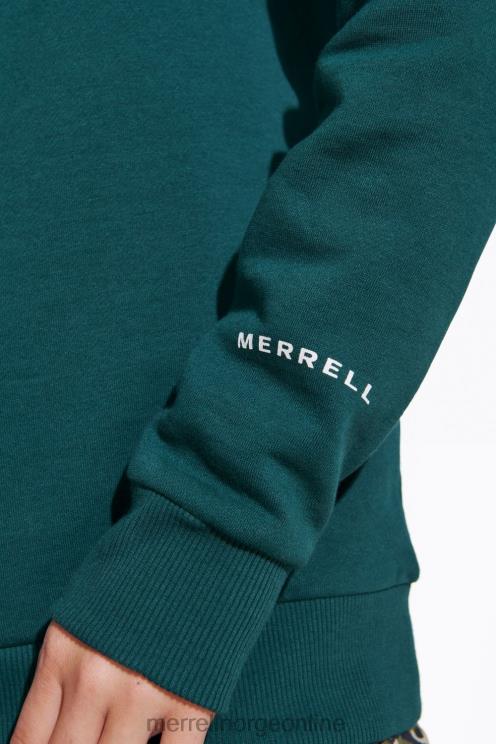 Merrell kvinner 004LV1231 godmodig fleece crew neck (jwf26633-325) klær sjømose