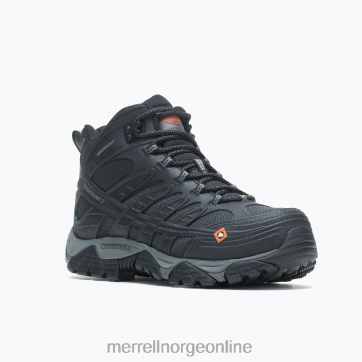 Merrell menn 004LV342 moab velocity mid vanntett karbonfiber bred bredde (j099429w) sko svart