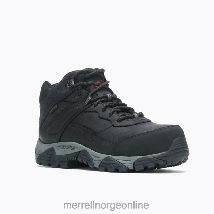 Merrell menn 004LV495 moab adventure mid vanntett karbonfiber bred bredde (j004631w) sko svart
