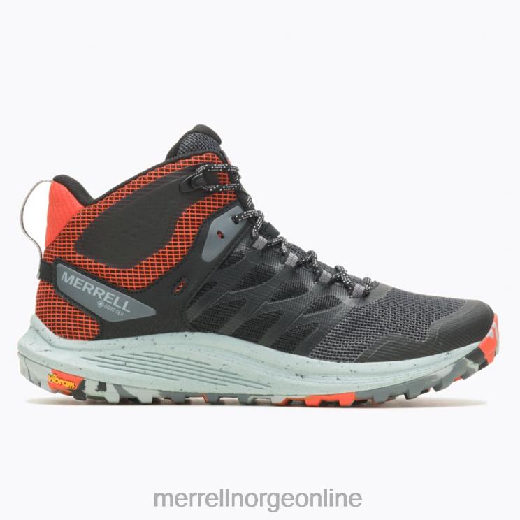 Merrell menn 004LV42 nova 3 mid gore-tex (j067615) sko svart/mandarin