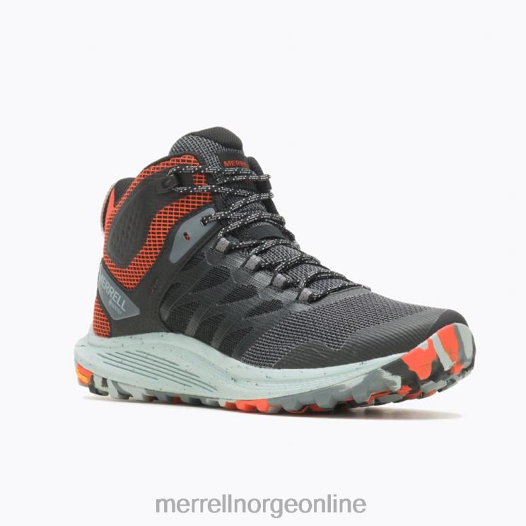 Merrell menn 004LV42 nova 3 mid gore-tex (j067615) sko svart/mandarin