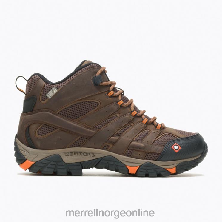 Merrell menn 004LV389 moab vertex mid vanntett sr arbeidsstøvel bred bredde (j31239w) sko leire