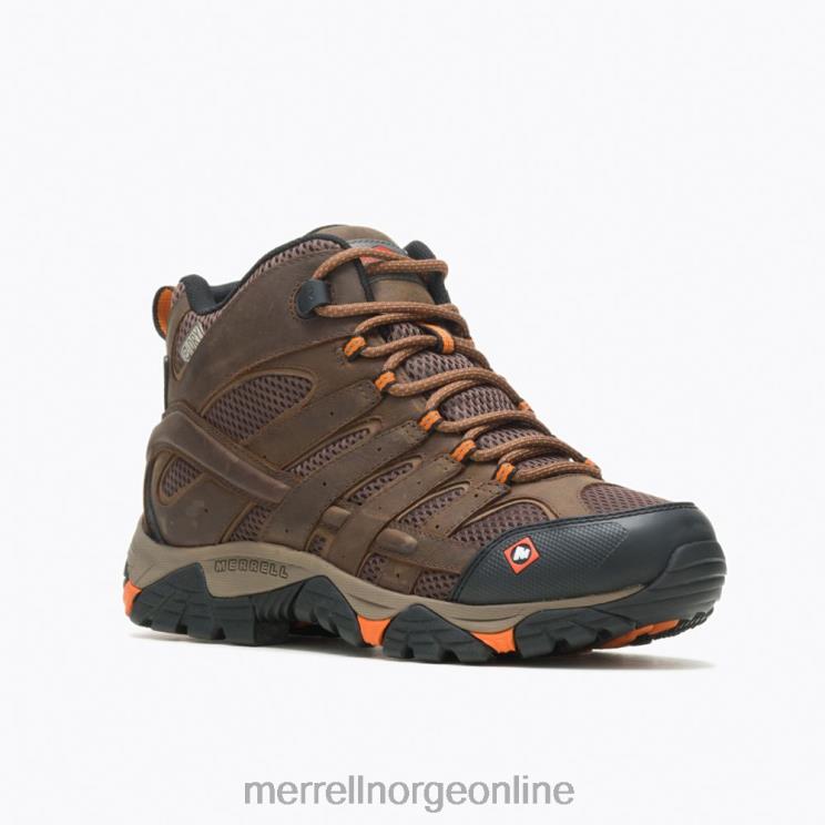 Merrell menn 004LV389 moab vertex mid vanntett sr arbeidsstøvel bred bredde (j31239w) sko leire