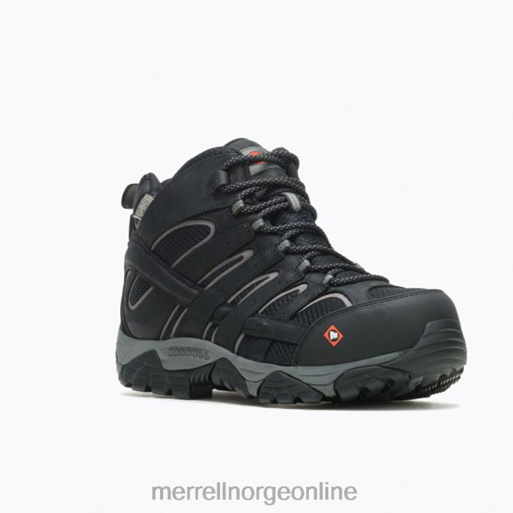 Merrell menn 004LV619 moab vertex mid vanntett komp tå arbeidsstøvel bred bredde (j05241w) sko svart
