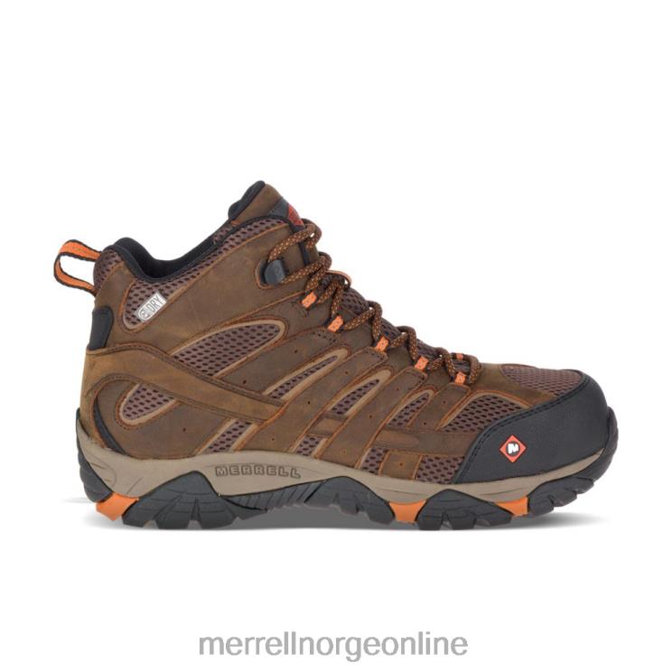 Merrell menn 004LV651 moab vertex mid vanntett komp tå arbeidsstøvel (j11617) sko leire