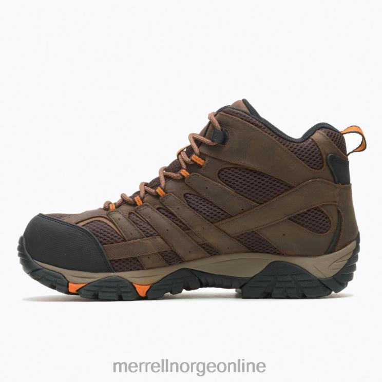 Merrell menn 004LV651 moab vertex mid vanntett komp tå arbeidsstøvel (j11617) sko leire