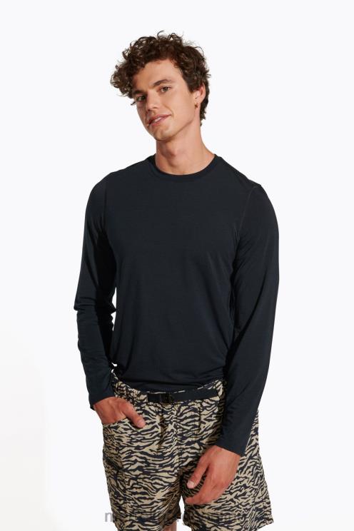 Merrell menn 004LV336 hverdags langermet t-skjorte med tencel (jmf26597-010) klær svart