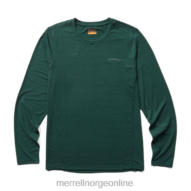 Merrell menn 004LV337 hverdags langermet t-skjorte med tencel (jmf26597-325) klær sjømose