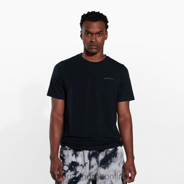 Merrell menn 004LV147 hverdags-t-skjorte med tencel (jms26443-010) klær svart