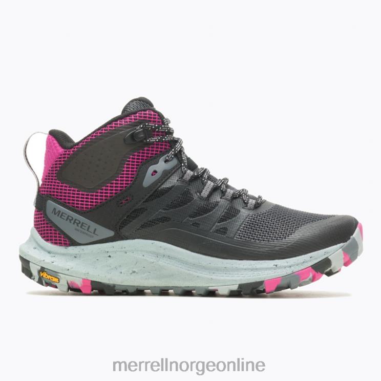 Merrell unisex 004LV1084 antora 3 mid vanntett (j067582) sko svart/fuchsia