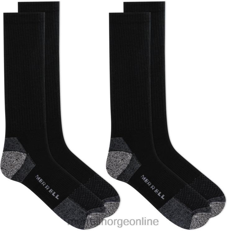 Merrell unisex 004LV314 robust ståltåbesetningssokk 2-pakning (jss26717-010) tilbehør svart