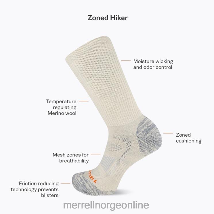 Merrell unisex 004LV522 sonet lavt snitt tursokk (jss27009-020) tilbehør grå lyng